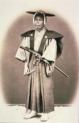 Japanese Court Official or Samurai, c.1870s (hand-coloured albumen print) 1768