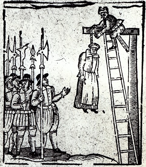 Public Hanging of a Woman - English School als Kunstdruck oder Gemälde.