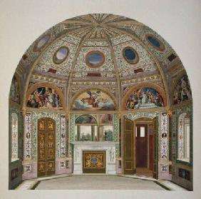 Fresco decoration in the Summer House of Buckingham Palace, from 'The Decorations of the Garden Pavi 1846