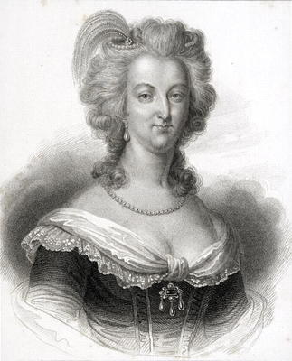 Portrait of Marie-Antoinette (1755-93) (engraving) von English School, (19th century)