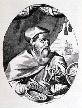 Portrait of Amerigo Vespucci (1454-1512) from 'The Narrative and Critical History of America', edite 1858