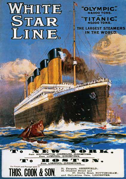 Poster advertising the White Star Line 1911