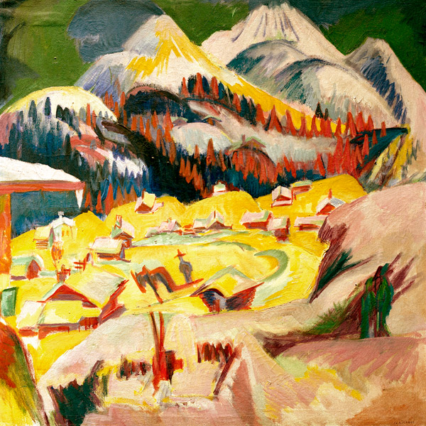 Frauenkirch im Winter von Ernst Ludwig Kirchner