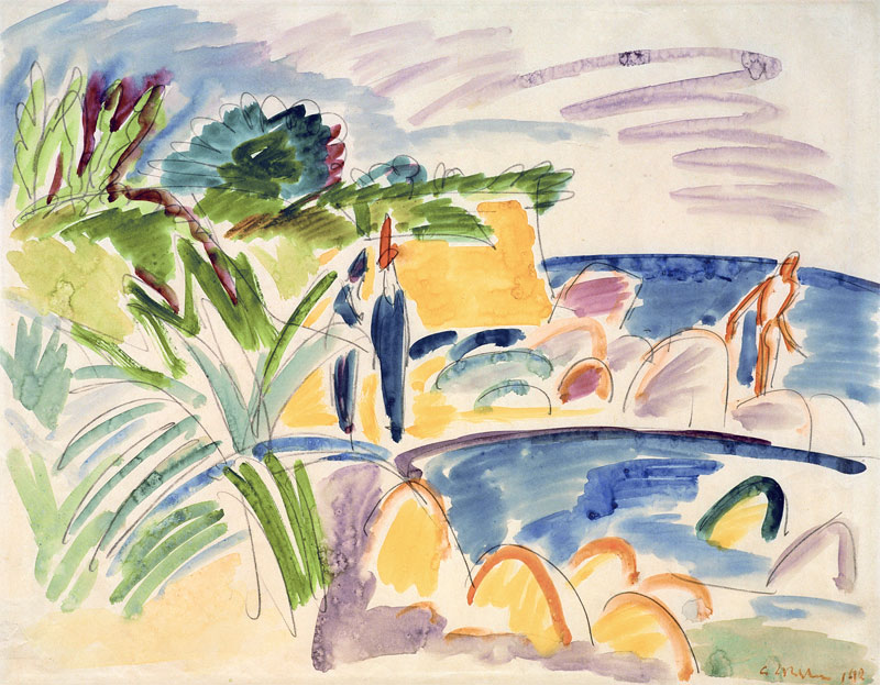 Strand auf Fehmarn von Ernst Ludwig Kirchner