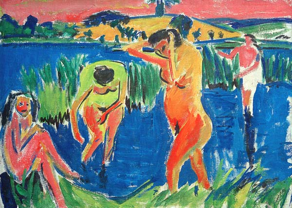 Vier Badende von Ernst Ludwig Kirchner