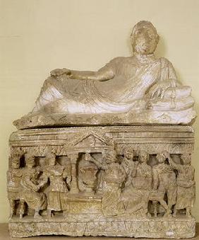 Cinerary urn (alabaster) C16th