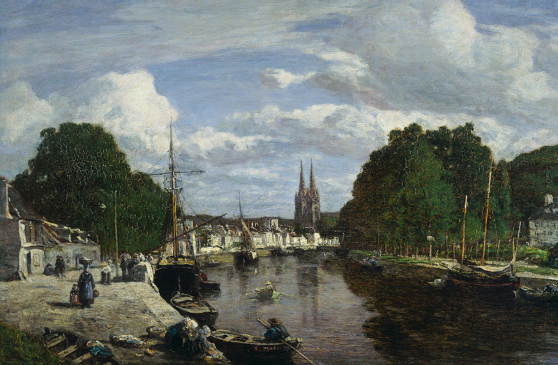 The Port at Quimper von Eugène Boudin