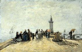 Honfleur, la jetée 1863-64