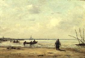 Low Tide Near Honfleur c.1864-66