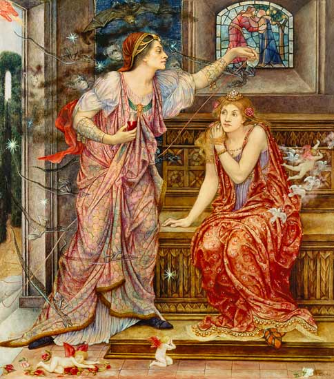 Königin Eleanor und Rosamund von Evelyn de Morgan