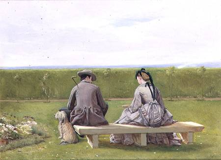 The Bench by the Sea (board) von Eyre Crowe