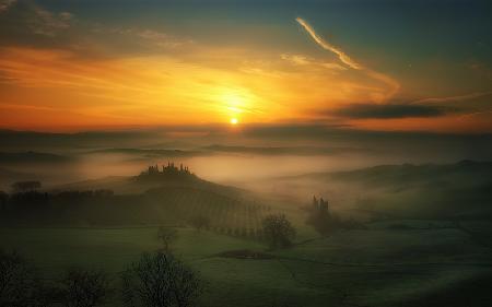 Belvedere im Morgengrauen