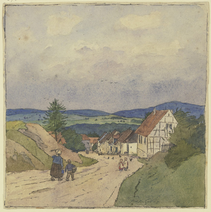 Dorfweg talwärts von Ferdinand Balzer