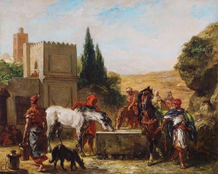 Horses at a Fountain 1862