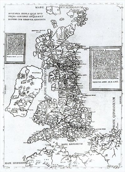 Britania Insula quae dup Regna continet Angliam et Scotiam cum Hibernia adiacente; engraved by Paulo von Fernando Bertelli