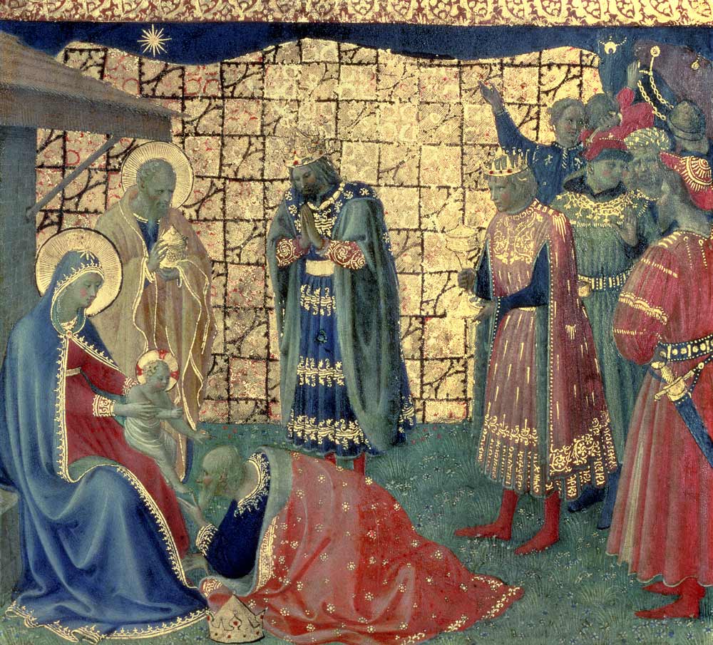 Adoration of the Magi, detail from a predella panel - Fra Angelico als  Kunstdruck oder Gemälde.