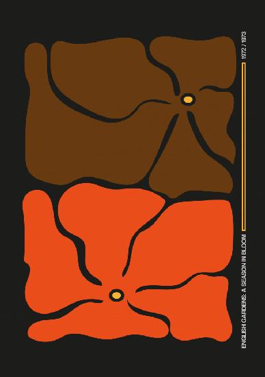 Two By Two Flower Grau/Orange