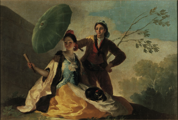 Der Sonnenschirm - Francisco José de Goya als Kunstdruck oder Gemälde.