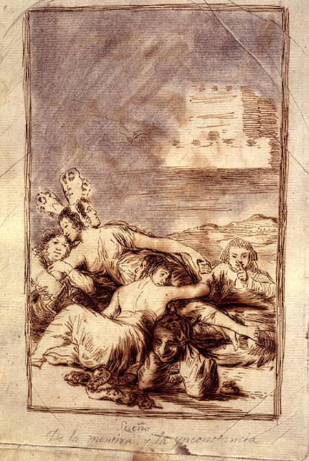 The Duchess of Alba, a suppressed plate - Francisco José de Goya als  Kunstdruck oder Gemälde.