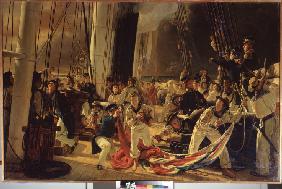 An Deck während einer Seeschlacht 1855