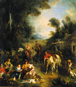 Das Jagdfrühstück. von François Lemoyne