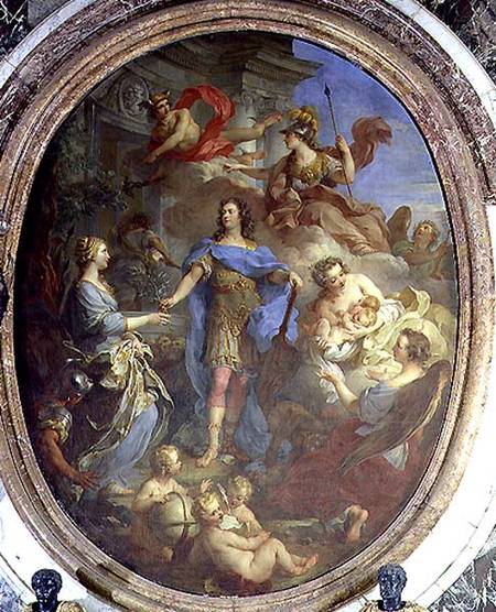 Louis XV (1710-74) Giving Peace to Europe von François Lemoyne