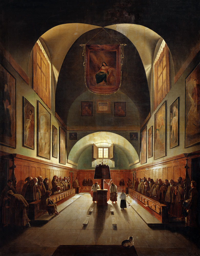 Innenansicht der Kapuzinerkirche in Rom von François Marius Granet