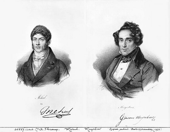 Etienne Mehul (1763-1817) and Giacomo Meyerbeer (1791-1864) von Francois Seraphin Delpech