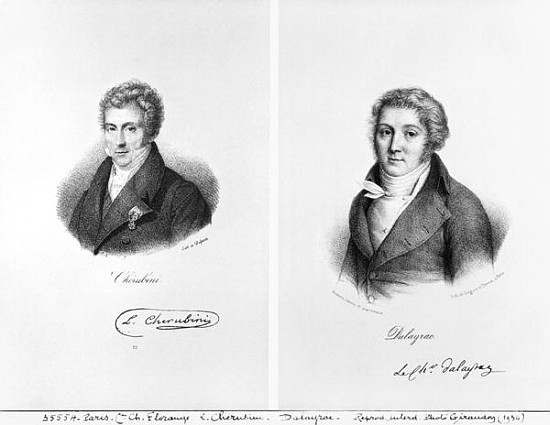 Luigi Cherubini (1760-1842) and Nicolas Marie Dalayrac (1753-1809) von Francois Seraphin Delpech