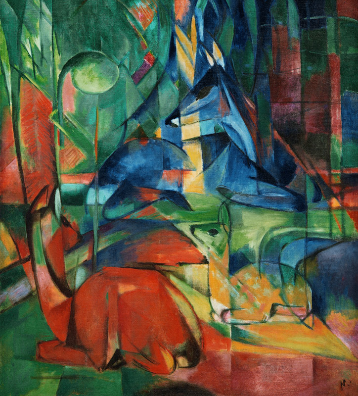 Rehe im Walde (II) von Franz Marc