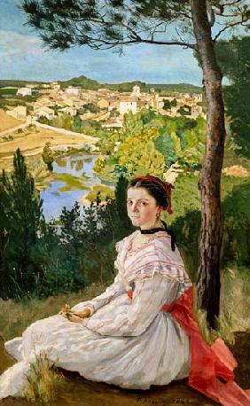 View of the village, Castelnau 1868