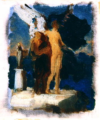 Sketch for 'Daedalus and Icarus', c.1869 (oil on canvas) von Frederic Leighton