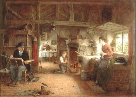 The Artist's Visit von Frederick Daniel Hardy