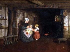 Expectation: Interior of a Cottage with a Mother and Children 1854