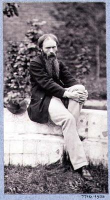 Portrait of Sir Edward Burne-Jones (1833-98) (sepia photo) 17th