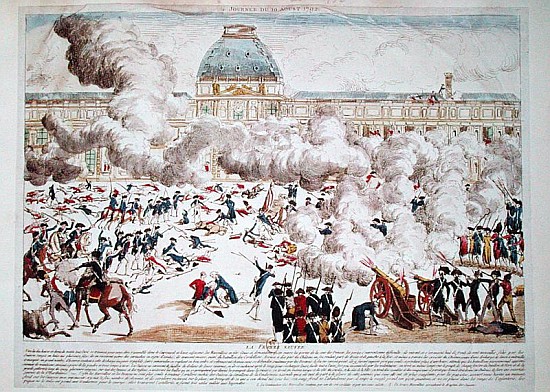 Attack on the Tuileries, 10th August 1792 von French School