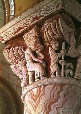 Capital from the chancel depicting 'Babilonia Deserta'