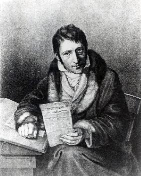 Charles-Joseph Panckouke holding a copy of ''Le Moniteur Universel''