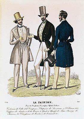 Fashion plate depicting male clothing, published La Fashion''