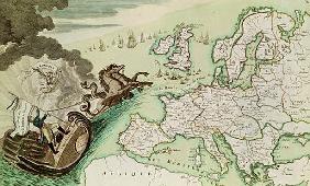 Map illustrating the Naval Attack on England Napoleon Bonaparte (1769-1821) c.1803-04