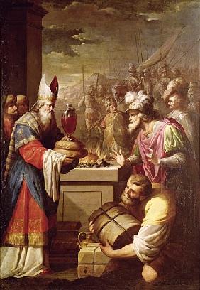 Melchizedek Offering Bread and Wine