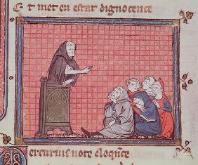 Ms 1044 fol.67 The Sermon, from Ovide Moralise written Chretien Legouais