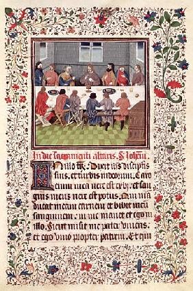 Ms 370 fol.184 The Last Supper