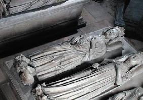 Tombs of Philippe V (1293-1322) 'The Tall' and Jeanne d'Evreux (1305-71)  (detail)