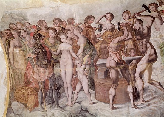 Tour de la Ligue. Members of the Medici Court as the Gods of Olympus  (detail) von French School