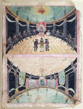 Masonic Reception in France, 2nd half eighteenth century (gouache on paper) 19th