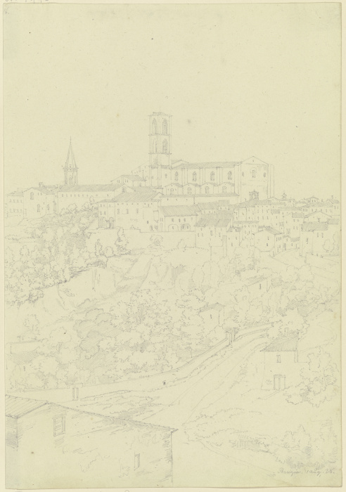 Ansicht von Perugia mit S. Domenico von Friedrich Maximilian Hessemer