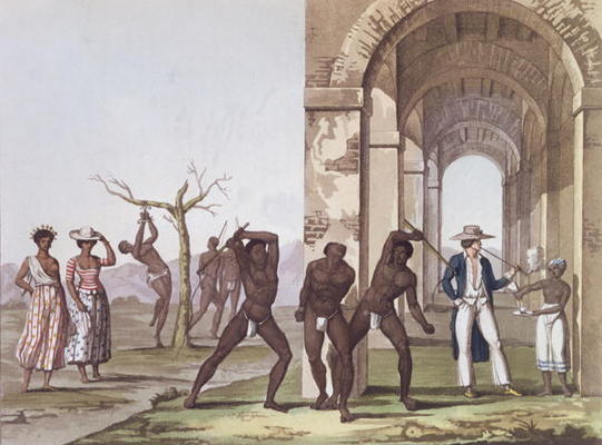 Plantation in Surinam, illustration from 'Le Costume Ancien et Moderne' by Jules Ferrario, c.1820 (c von G. Bramati