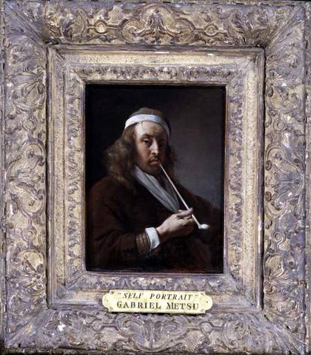 Portrait of a man, said to be the artist von Gabriel Metsu