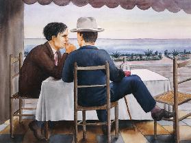 Auf der Terrasse (Selbstbildnis) 1923